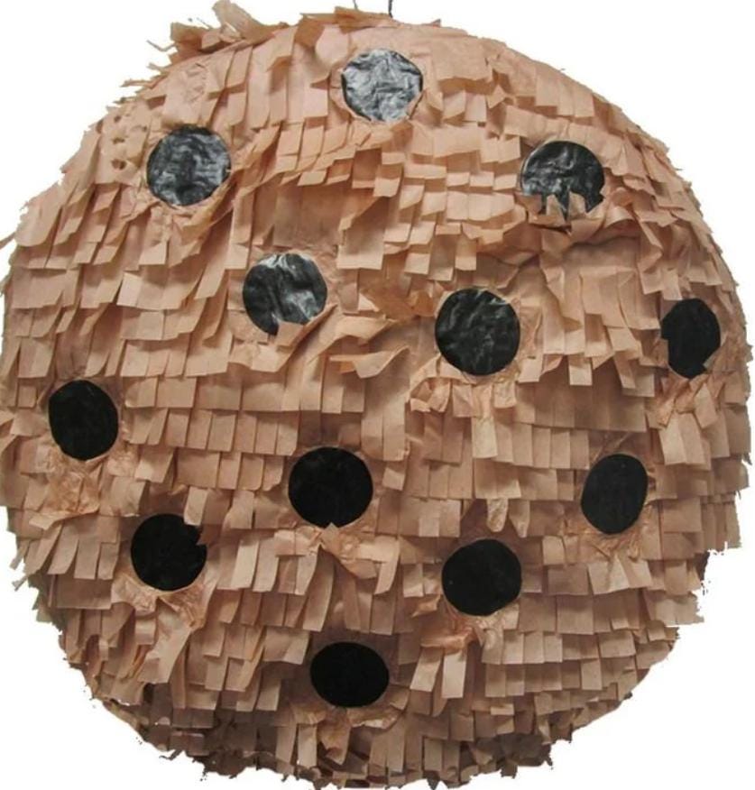 Cookie-shaped piñata 